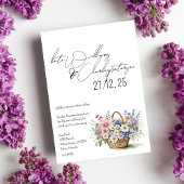 Invitation Fleur sauvage printemps été Mariage de automne inv