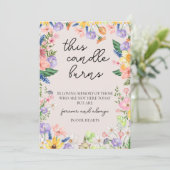 Invitation Fleur sauvage Printemps mariage Cette chandelle br (Debout devant)
