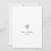 Invitation Fleur sauvage printemps moderne Mariage QR Code (Dos)