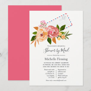 Invitation Fleur sauvage Printemps nuptiale ou Baby shower pa