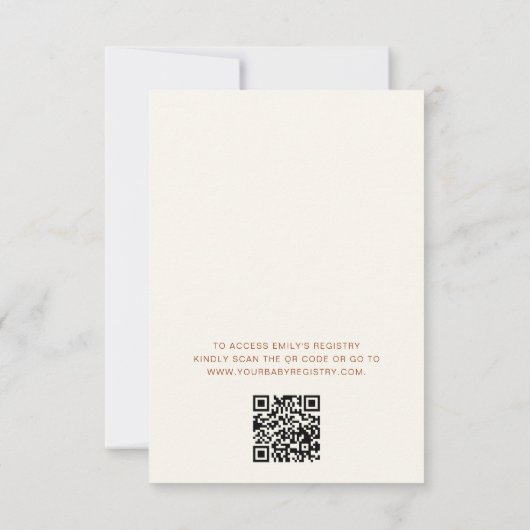 Invitation Fleur sauvage QR Code Baby in Bloom Baby shower (Dos)