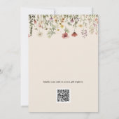 Invitation Fleur sauvage Qr Code Baby in Bloom Baby shower (Dos)