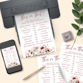 Invitation Fleur sauvage qui connaît le jeu de Fête des marié