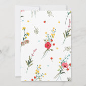 Invitation Fleur sauvage Red Yellow 2024 Graduation Invitatio (Dos)