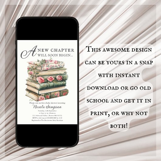 Invitation Fleur sauvage | Réserver Thème Baby shower Invitat