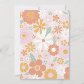 Invitation Fleur sauvage Retro Floral premier anniversaire In (Dos)