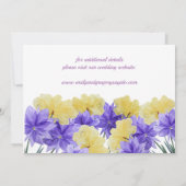 Invitation Fleur sauvage rhapsodie violette sauvez la date (Dos)