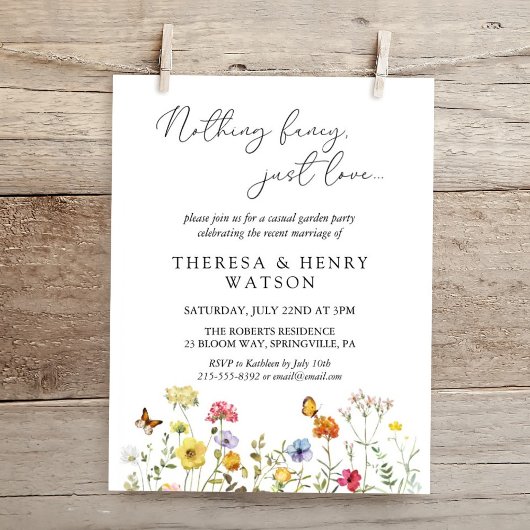 Invitation Fleur sauvage Rien De Chic Hébergement Réception