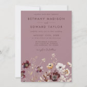 Invitation Fleur sauvage Rose Dusty (Devant)