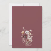 Invitation Fleur sauvage Rose Dusty (Dos)