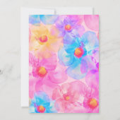 Invitation Fleur sauvage rose rose chic moderne (Dos)