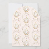 Invitation Fleur sauvage rose temps pour la Fête des mariées  (Dos)