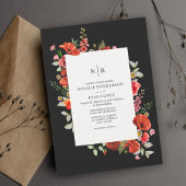 Invitation Fleur sauvage Rouge Poppy Floral Daral Mariage