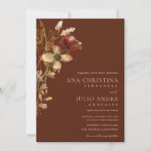 Invitation Fleur sauvage rouille Automne Automne Photo Site W (Devant)