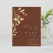 Invitation Fleur sauvage rouille Automne Automne Photo Site W (Debout devant)