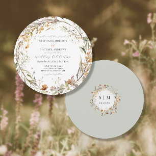 Invitation Fleur sauvage Russe Tour automne automne automne M