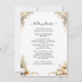 Invitation Fleur sauvage Rustic Automne Citrouille Détails du (Devant)