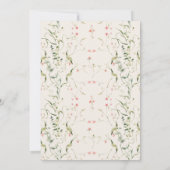 Invitation Fleur sauvage Rustic Boho Floral Mariage (Dos)