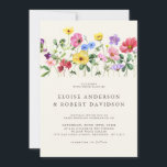 Invitation Fleur sauvage Rustic Chic Boho Floral Détails Mari<br><div class="desc">Célébrez votre histoire d'amour avec cet élégant faire-part de mariage floral avec des détails sur le dos avec un design fleur sauvage de couleur aquarelle charmant et script de calligraphie moderne. Parfait pour un mariage de jardin, une cérémonie en plein air ou une célébration boho rustique, ce design mêle des...</div>