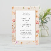 Invitation Fleur sauvage Rustic Fleur sauvage Mariage Photo (Debout devant)