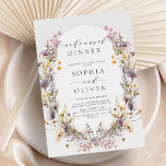 Invitation Fleur sauvage Rustic Pays Floral Dîner de répétiti<br><div class="desc">Fleur sauvage Rustic Pays Floral Rehearer Dîner Invitation</div>
