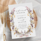 Invitation Fleur sauvage Rustic Pays Floral Dîner de répétiti