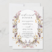 Invitation Fleur sauvage Rustic Pays Floral Dîner de répétiti (Devant)