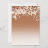 Invitation Fleur sauvage rustique Boho Fête des mariées d'aut (Dos)