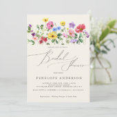 Invitation Fleur sauvage Rustique Chic Floral Boho C Fête des (Debout devant)