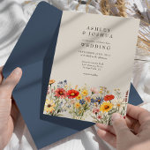 Invitation Fleur sauvage rustique Élégant Mariage de photos f