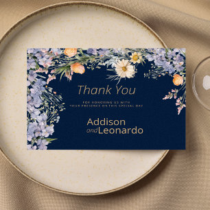 Invitation Fleur sauvage rustique fleurs Merci