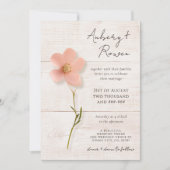 Invitation Fleur sauvage rustique habillé Boho Mariage photo (Devant)