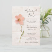 Invitation Fleur sauvage rustique habillé Boho Mariage photo (Debout devant)