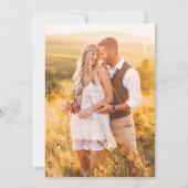 Invitation Fleur sauvage rustique habillé Boho Mariage photo (Dos)