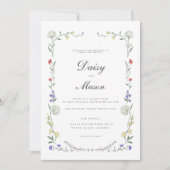 Invitation Fleur sauvage rustique mariage inspiré par Meadow (Devant)