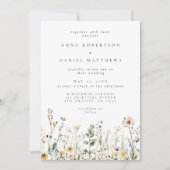 Invitation Fleur sauvage rustique Mariage Meadow (Devant)