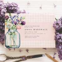 Fleur sauvage rustique Mason Jar Fête des mariées
