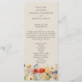 Invitation Fleur sauvage rustique Neutral Floral Wedding Prog (Devant)