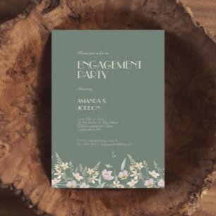 Invitation Fleur sauvage Sage Deco Mariage