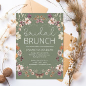 Invitation Fleur sauvage Sage Green Bridal Brunch Fête des ma