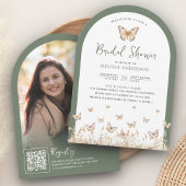 Invitation Fleur sauvage Sage Green Fête des mariées Arche pa