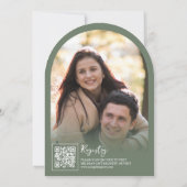 Invitation Fleur sauvage Sage Green Fête des mariées Arche pa (Dos)