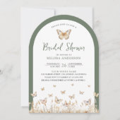 Invitation Fleur sauvage Sage Green Fête des mariées Arche pa (Devant)