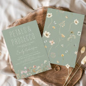 Invitation Fleur sauvage Sage Green Pétales et Procuco Bride