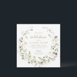 Invitation Fleur sauvage Sage Green Rustic Boho Fête des mari<br><div class="desc">Elégante délicate aquarelle fleur sauvage couronne les détails de votre événement. Palettes pastel de jaune tendre, blanc cassé, vert sauge, rose poussiéreux, rose roux, bordeaux, et verdure botanique, simple et romantique. Grandes invitations à la douche à nuptiale fleurie pour la fête rustique moderne, boho country garden party au printemps et...</div>
