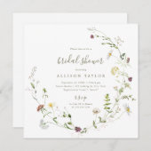 Invitation Fleur sauvage Sage Green Rustic Boho Fête des mari (Devant / Derrière)