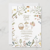 Invitation Fleur sauvage Silly Goose 1er anniversaire (Devant)