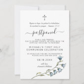 Invitation Fleur sauvage simple | Communion reportée (Devant)