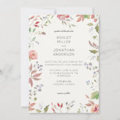 Invitation Fleur sauvage simple et intemporel Mariage blanc i (Devant)