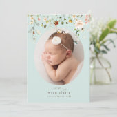 Invitation Fleur sauvage simple Monnaie Bleue (Debout devant)